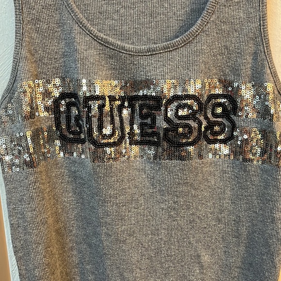 Guess sequin gray tank top size Medium - Picture 2 of 6